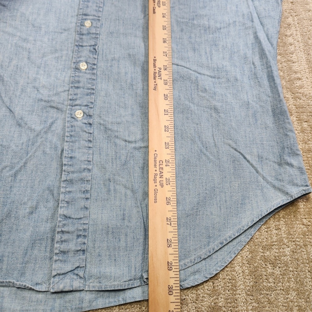 Vintage Polo Ralph Lauren Chambray Shirt Men XL Classic Fit Lightweight Denim - Picture 6 of 10